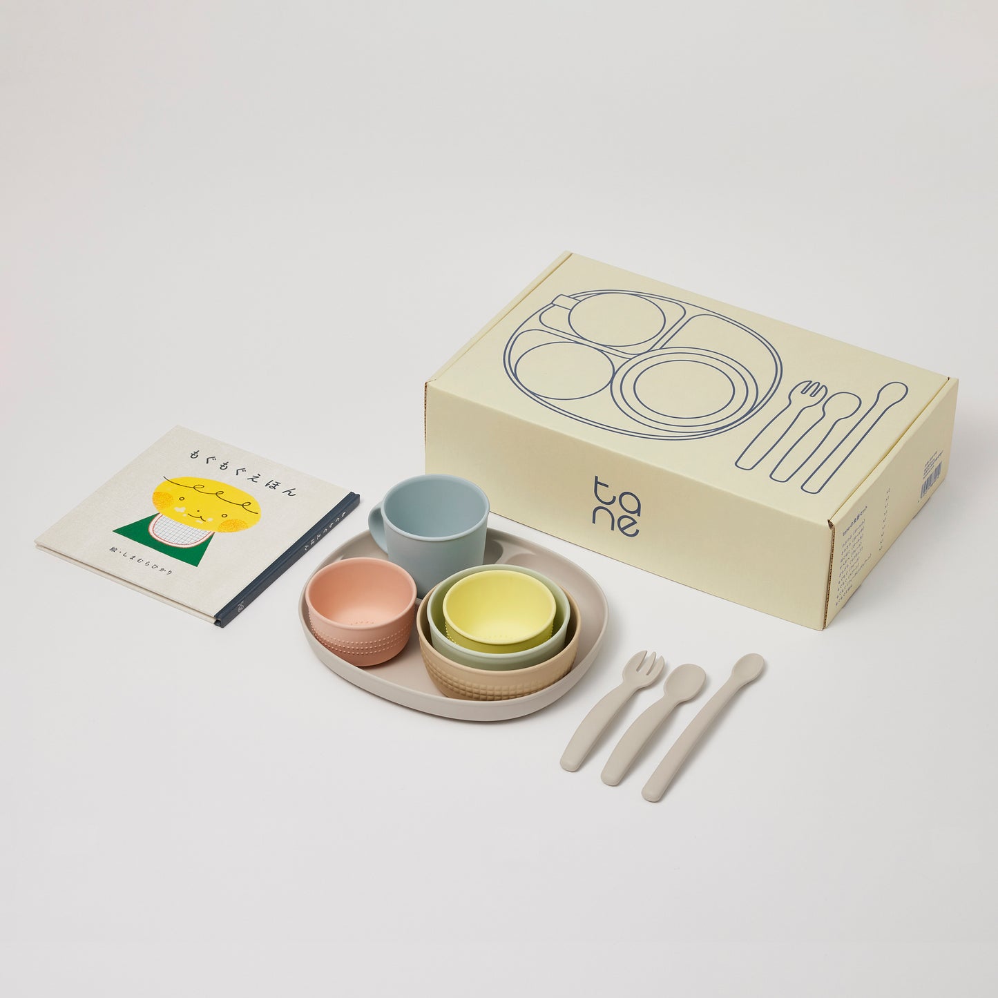 taneの食器セット(絵本付き)